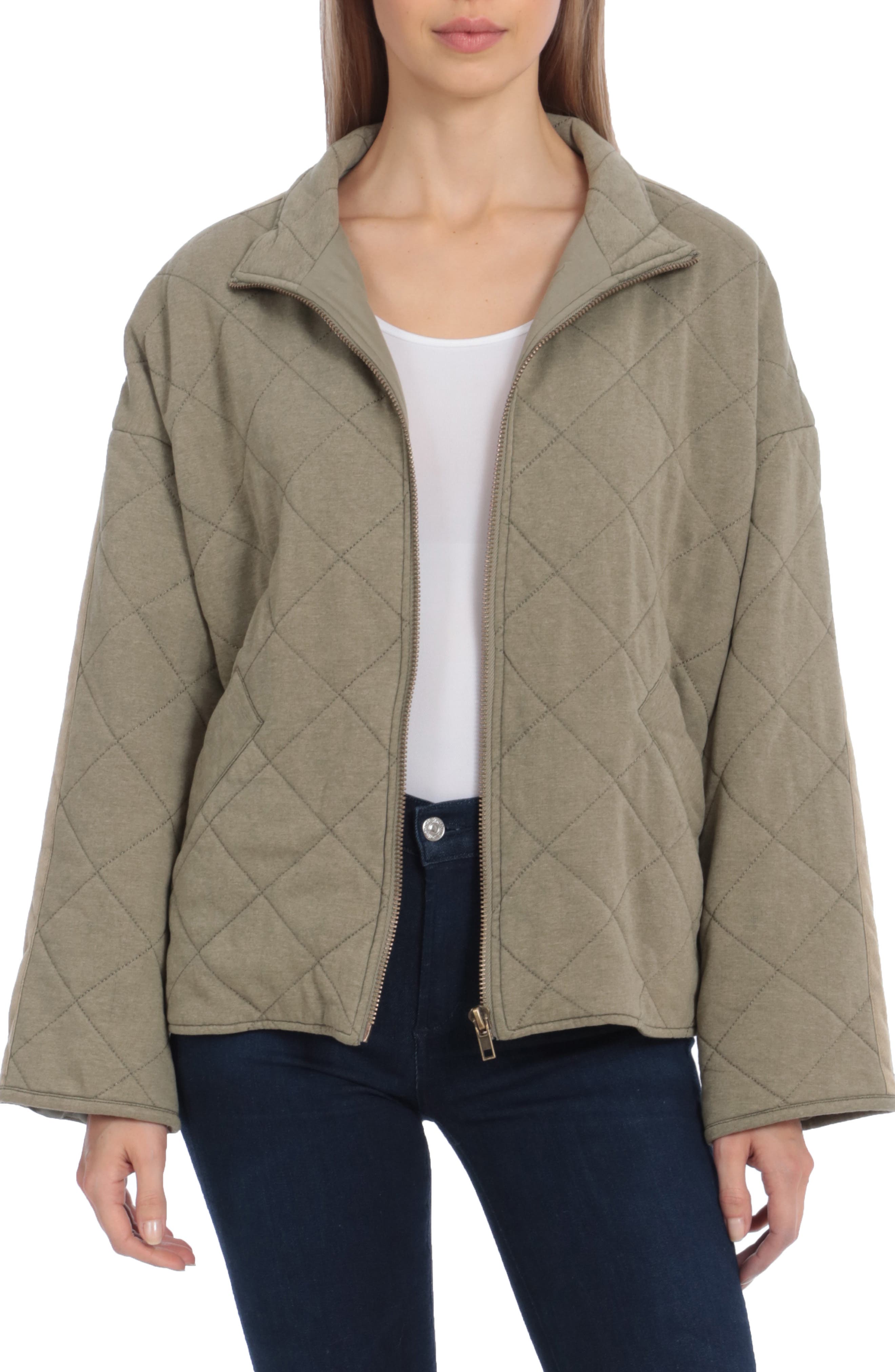 womens olive green puffer jacket