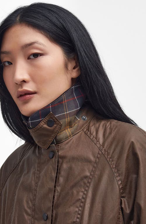 Barbour Beadnell Waxed Jacket In Bark