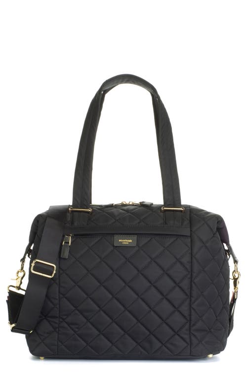 Stevie Water Resistant Quilted Diaper Bag in Black Quilted