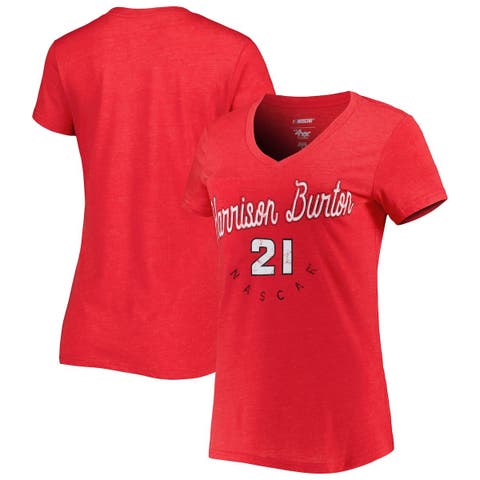 Women's G-III 4Her by Carl Banks Red Boston Sox Dot Print V-Neck Fitted T-Shirt Size: Medium