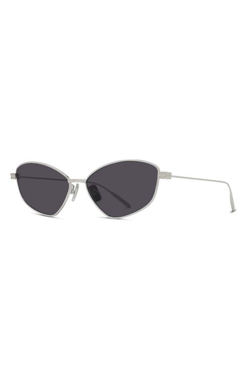 Shop Givenchy Gv Speed Cat Eye Sunglasses In Shiny Palladium/smoke