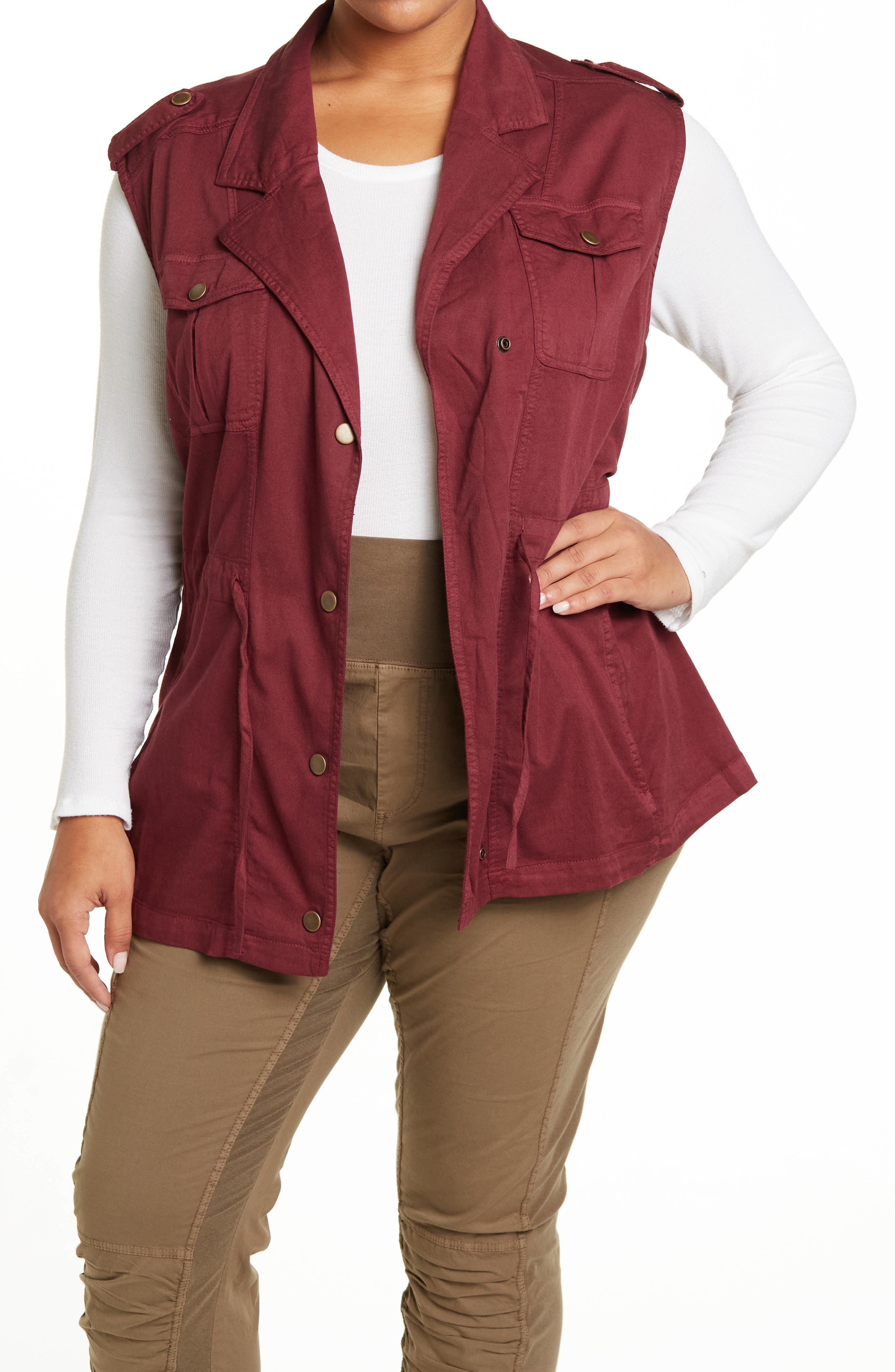 plus size purple vest