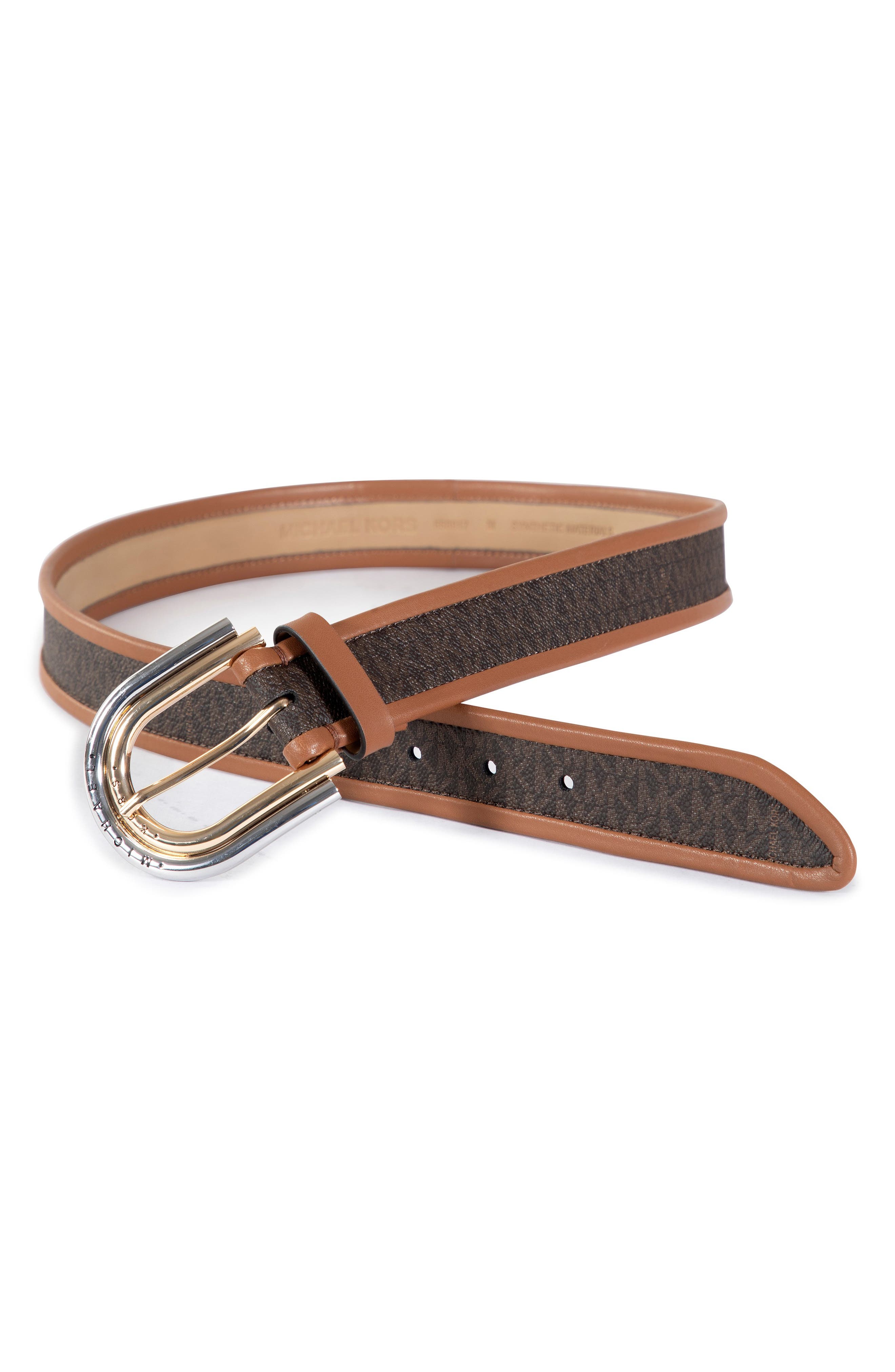 Michael kors best sale belt mens brown