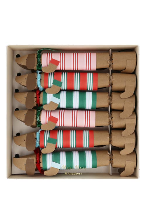 Shop Meri Meri 6-pack Sausage Dog Christmas Crackers