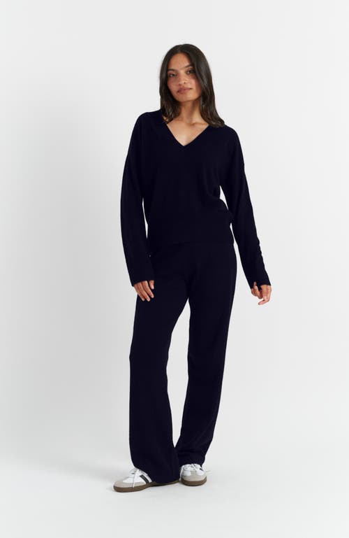 Shop Chinti & Parker V Neck Wool Cashmere Sweater In Navy