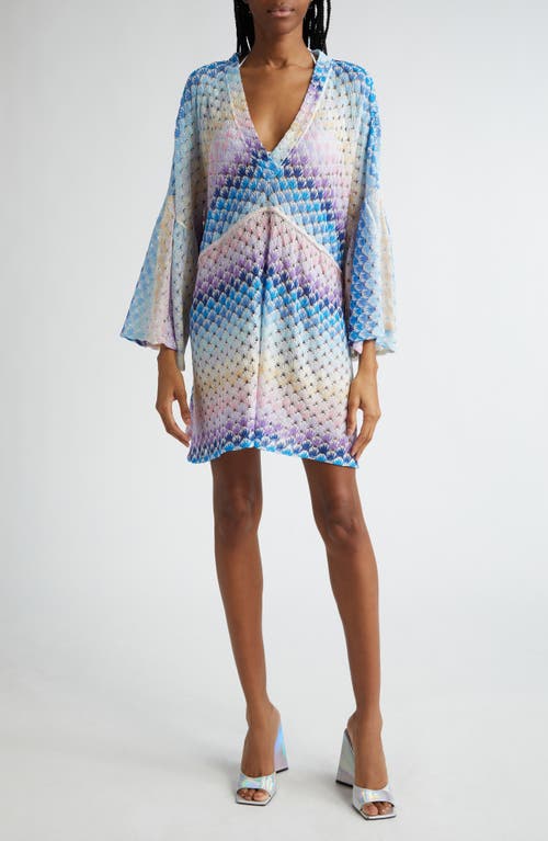 Missoni Long Sleeve Textured Cover-Up Dress Degrade Blue Shades at Nordstrom, Us