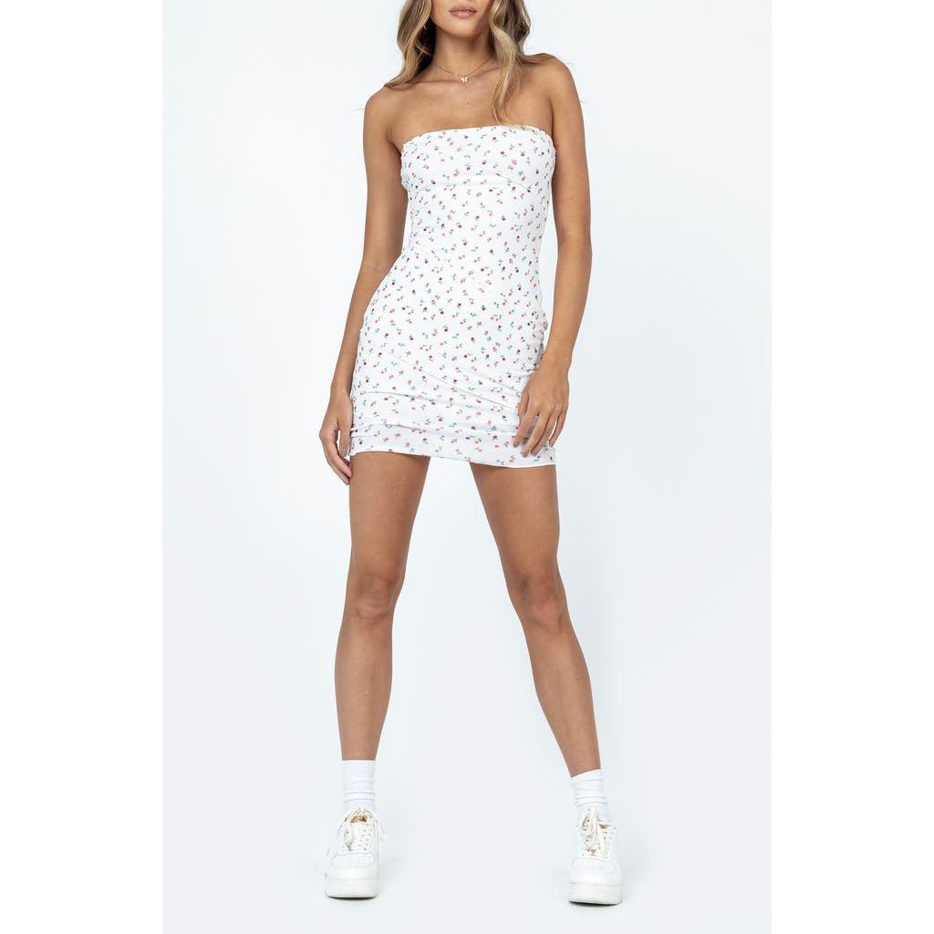 PRINCESS POLLY PRINCESS POLLY OSCAR FLORAL STRAPLESS KNIT MINIDRESS