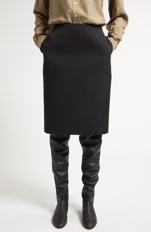 The Row Corrina Wool Blend Twill Skirt In Black
