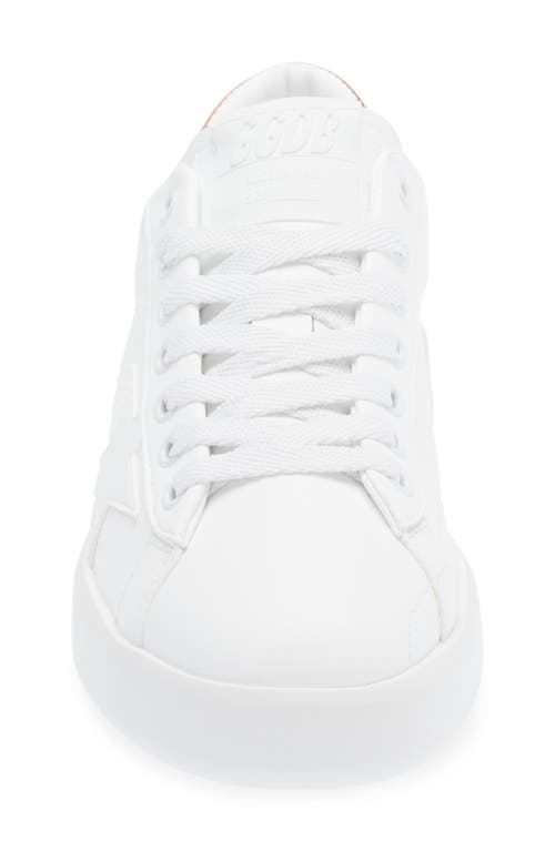 Golden Goose Pure-star Lace-up Sneakers In White/bronze