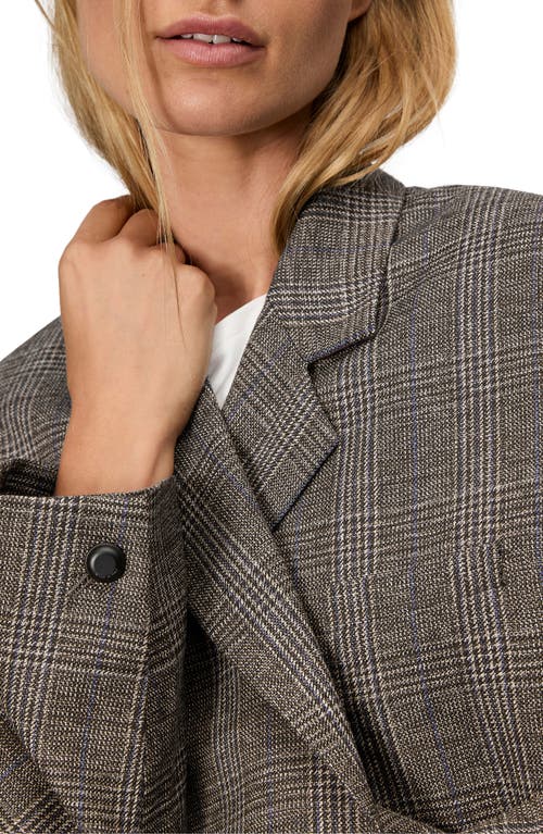 Shop Rag & Bone Lainey Plaid Virgin Wool Blazer In Brownplaid