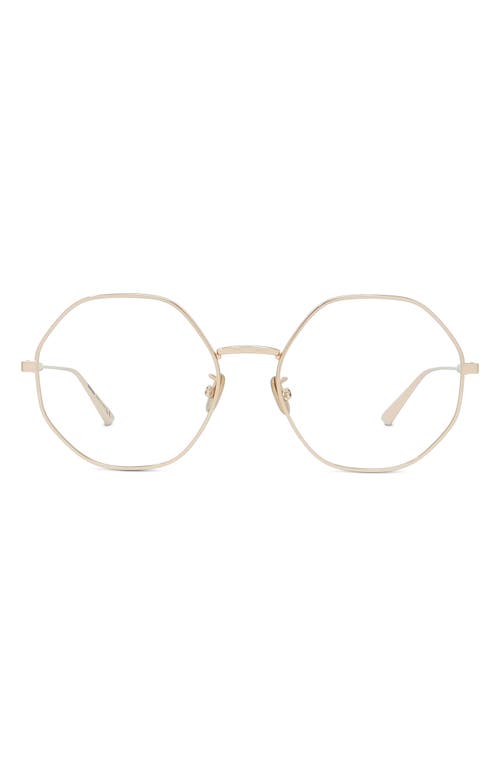 GemDiorO R2U 54mm Round Reading Glasses in Matte Rose Gold