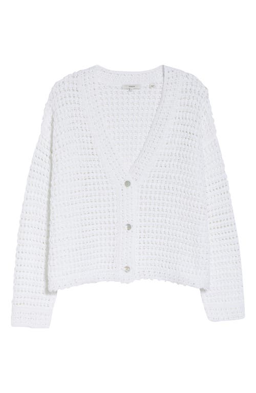 Vince - Crochet Cardigan In Optic White - Atterley In Optic White