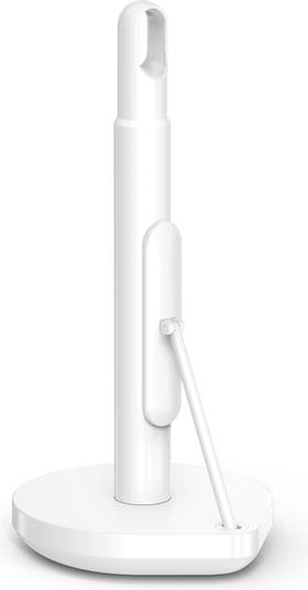 simplehuman Tension Arm Paper Towel Holder, White Stainless Steel