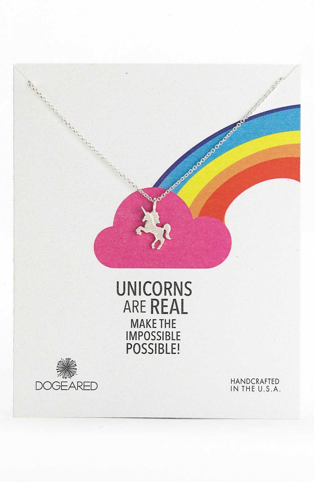 Dogeared 'Unicorns Are Real' Pendant Necklace (Nordstrom Exclusive