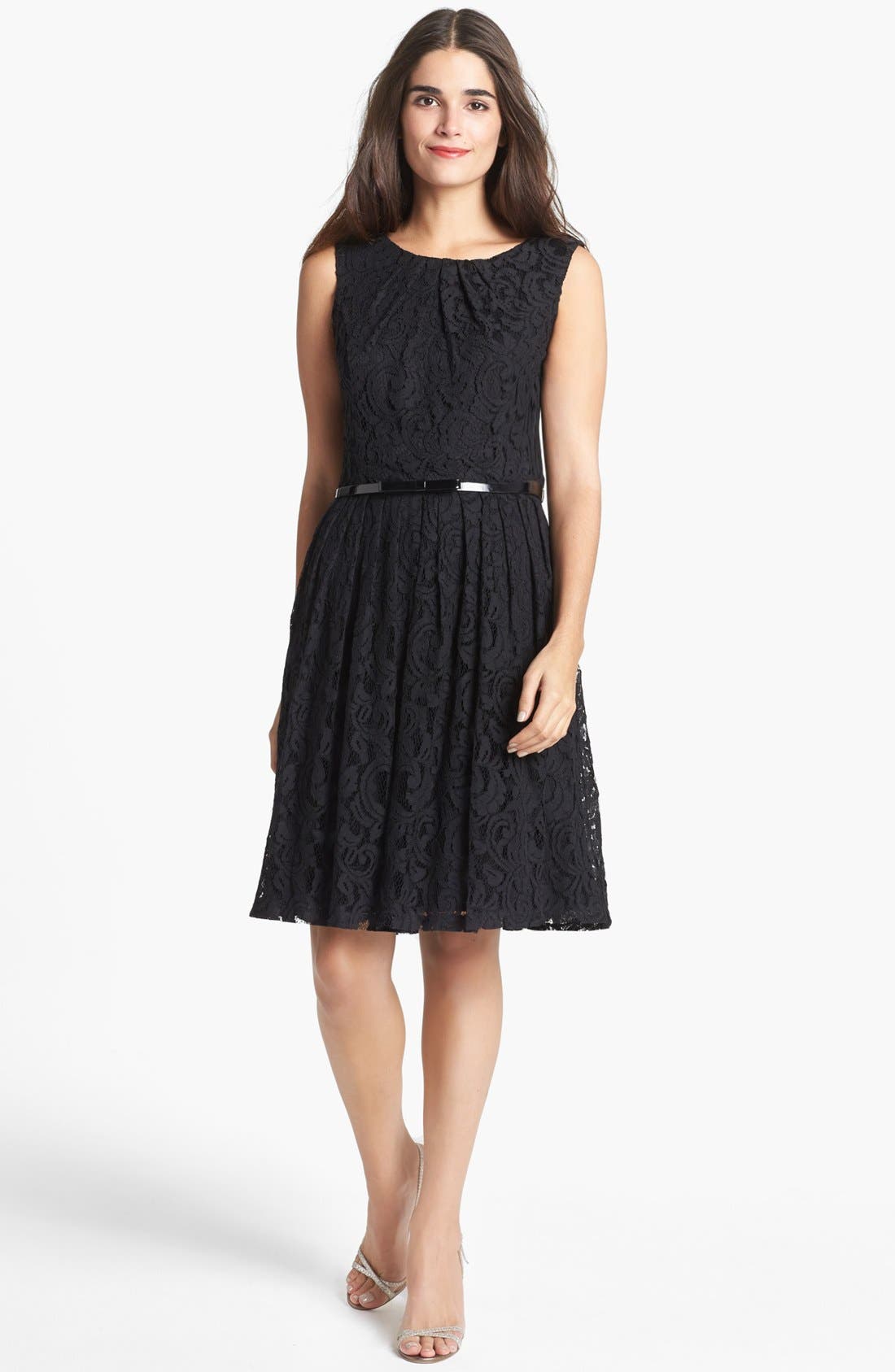 Ellen Tracy Lace Fit & Flare Dress (Regular & Petite