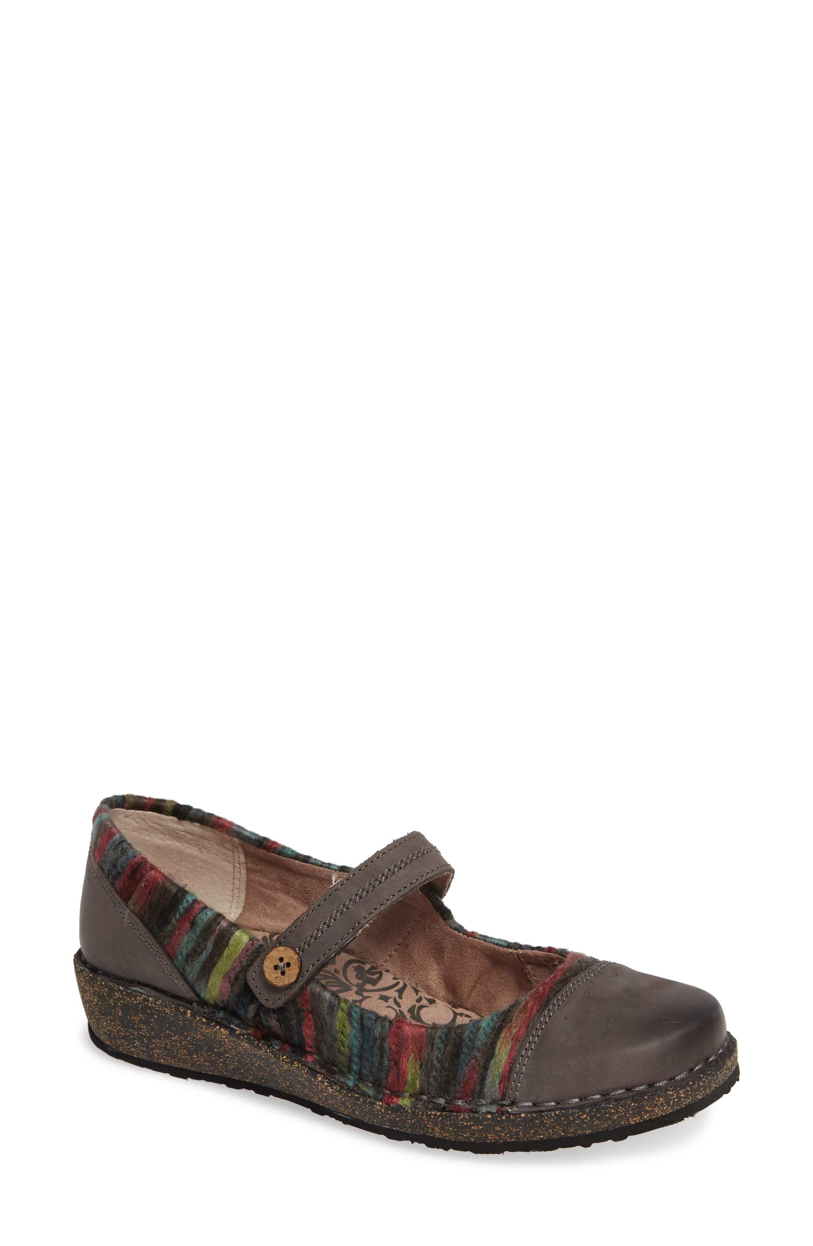 Aetrex Janine Mary Jane Flat - Grey