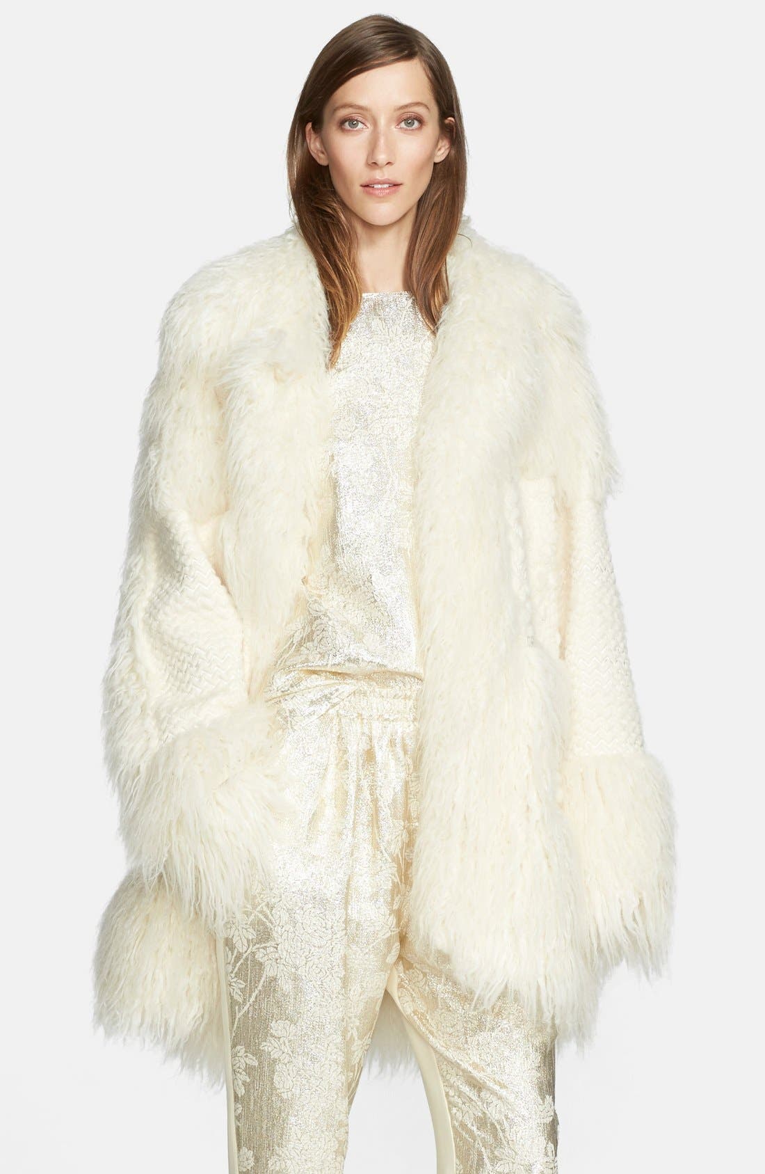 stella mccartney faux fur coat