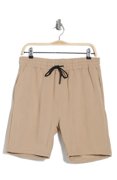 Shop American Stitch Textured Shorts In Taupe