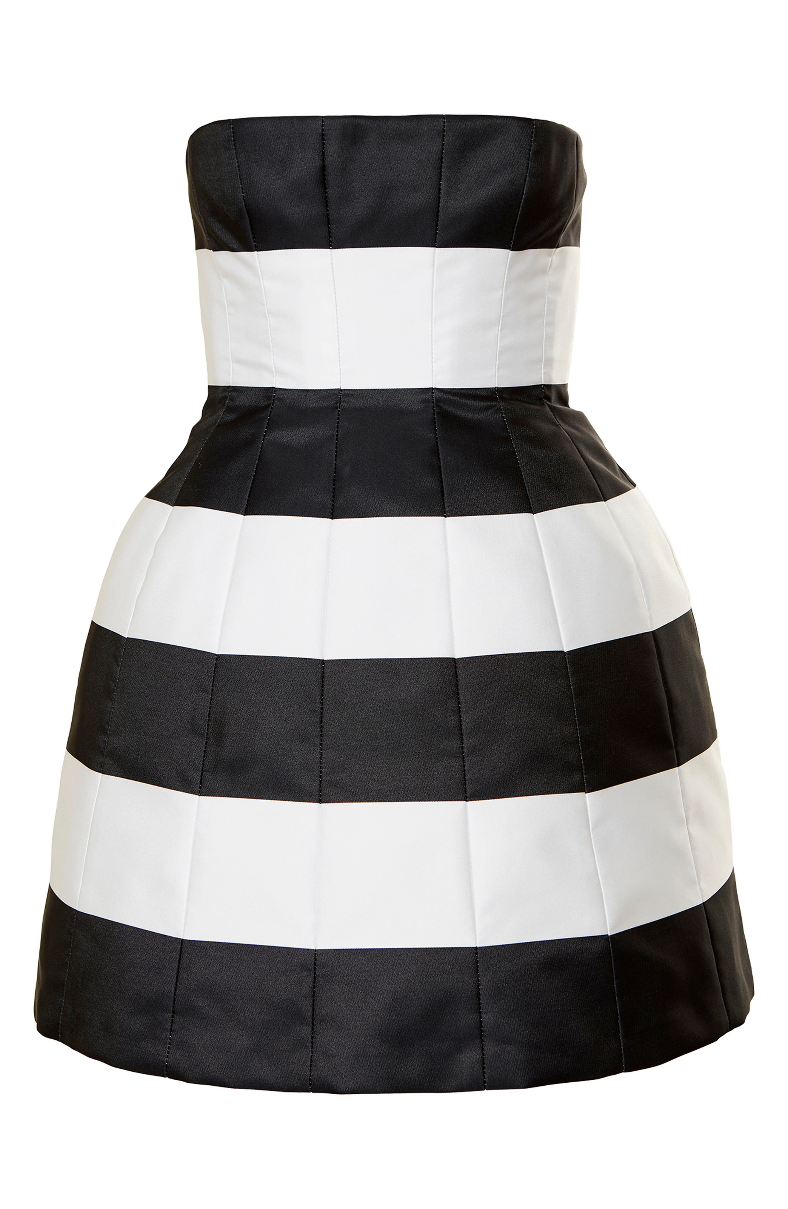 Bergdorf Goodman polka dot cocktail dress , balloon hem Black/white Size  2-4