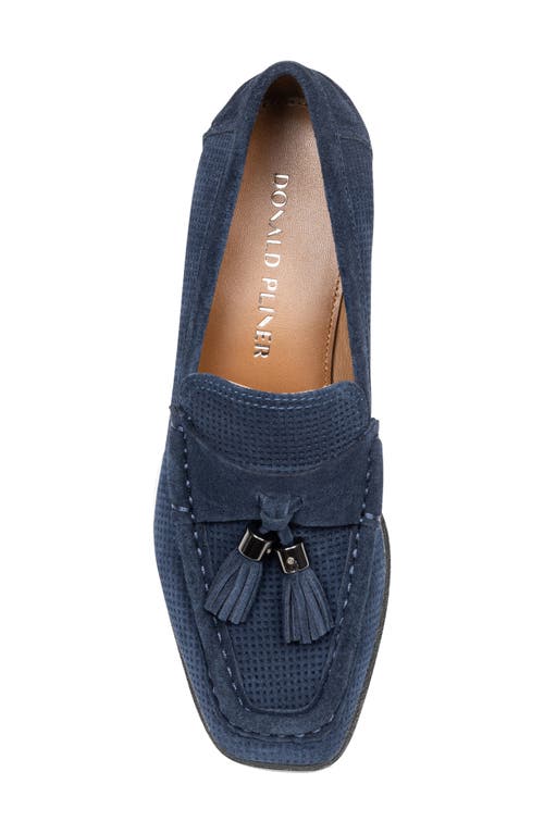 Shop Donald Pliner Moc Toe Tassel Loafer In Navy