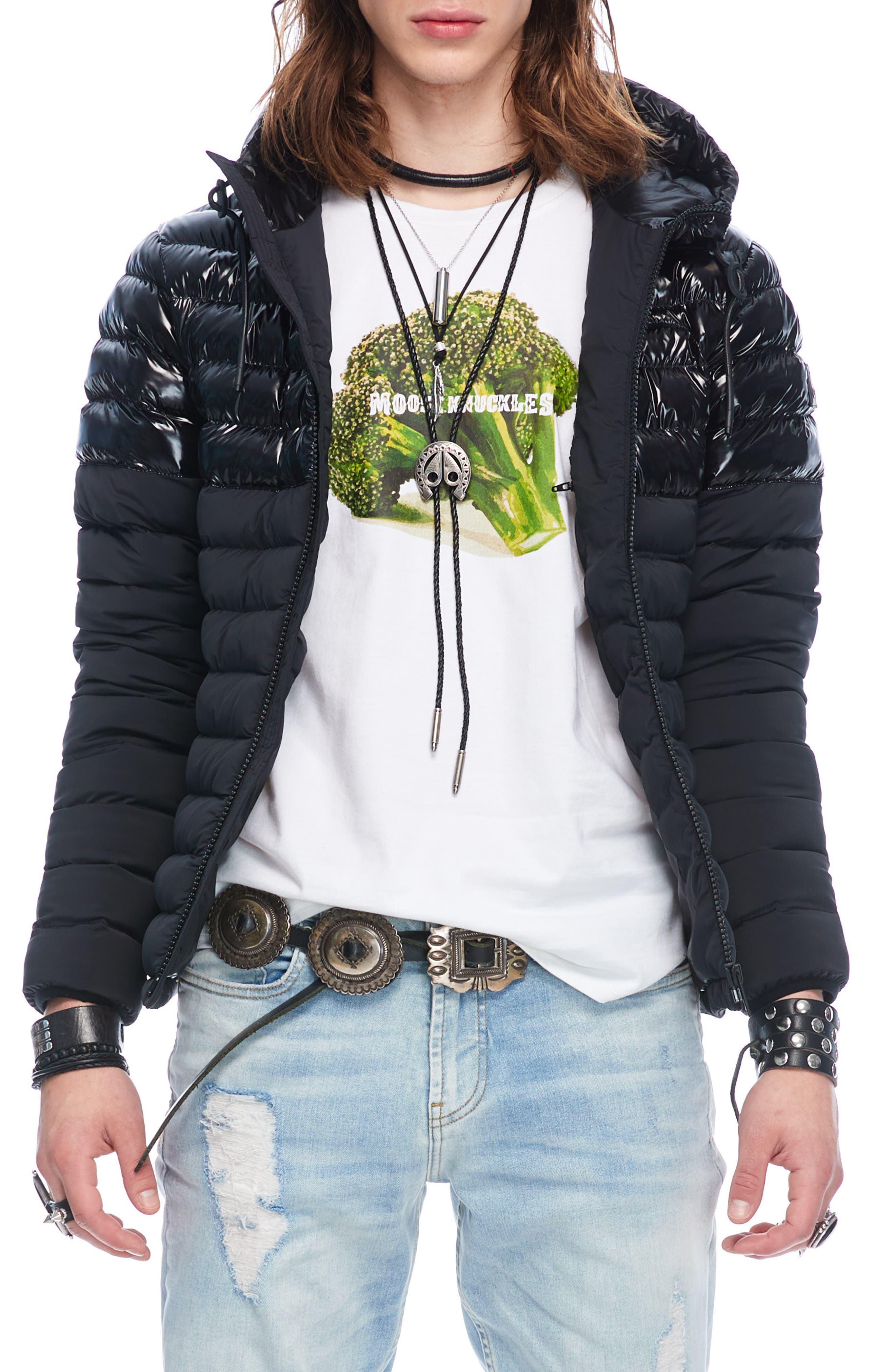 moose knuckles lightweight hooded down coat