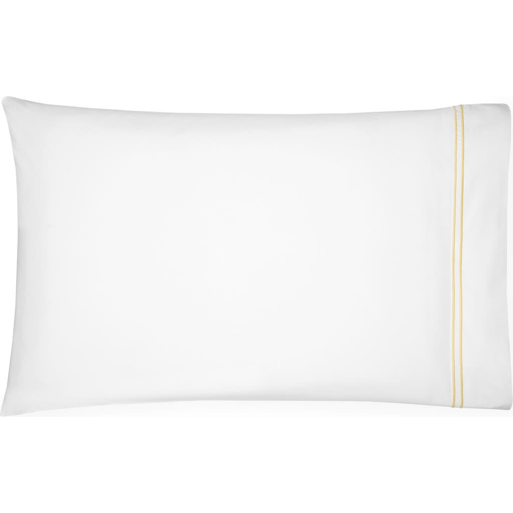 Sferra Two King 200 Thread-count Resort Pillowcases In White/banana
