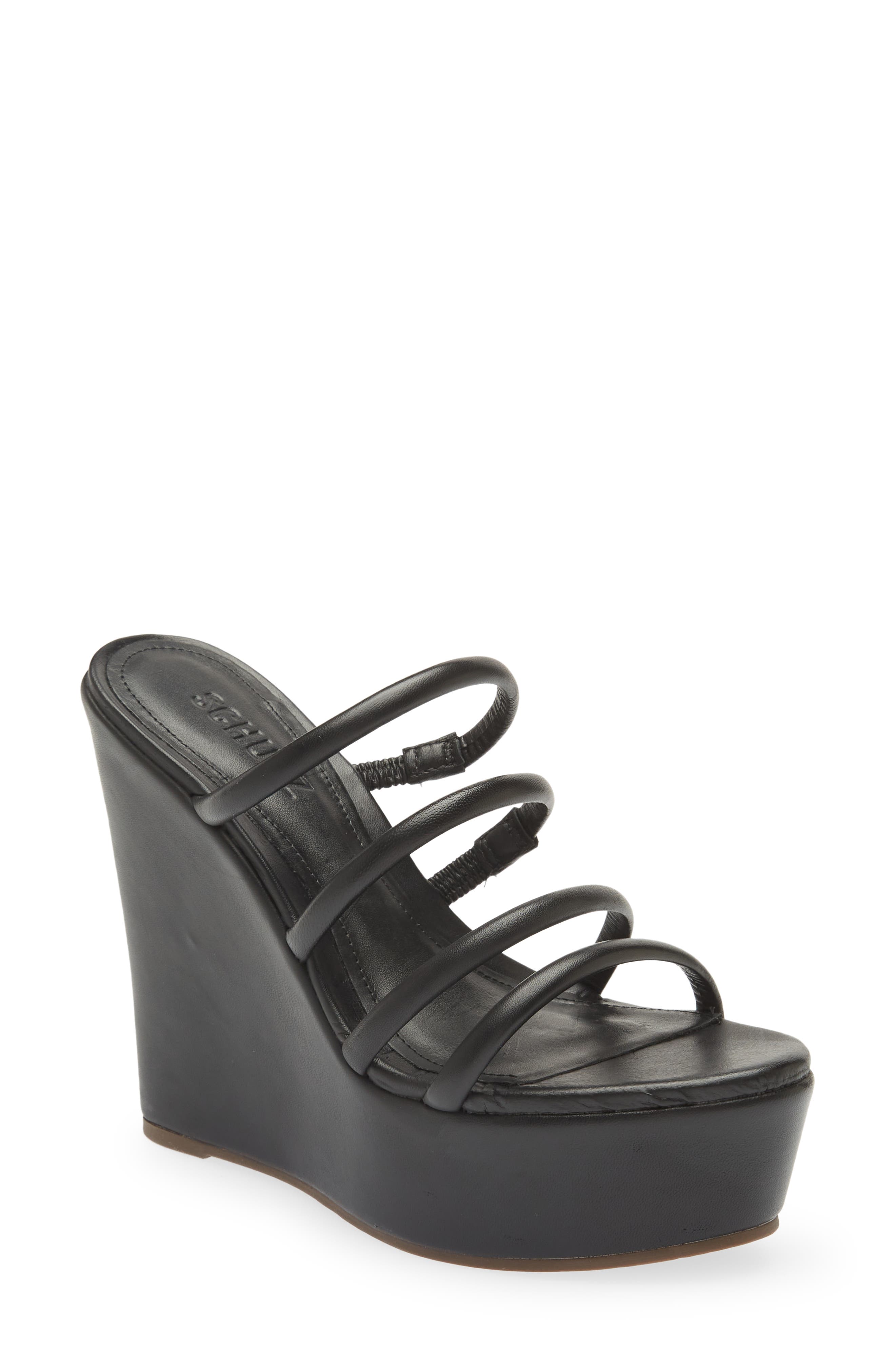 nordstrom black wedge sandals