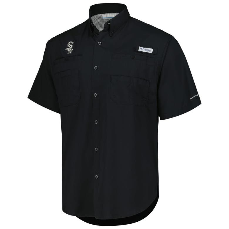 Shop Columbia Black Chicago White Sox Tamiami Omni-shade Button-down Shirt