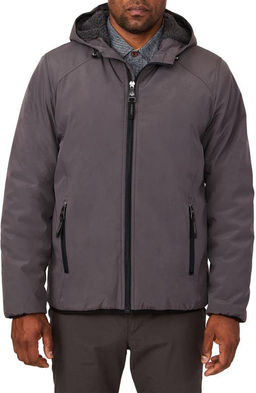 Fleece Lined Water Resistant Soft Shell Storm Jacket in Grey
