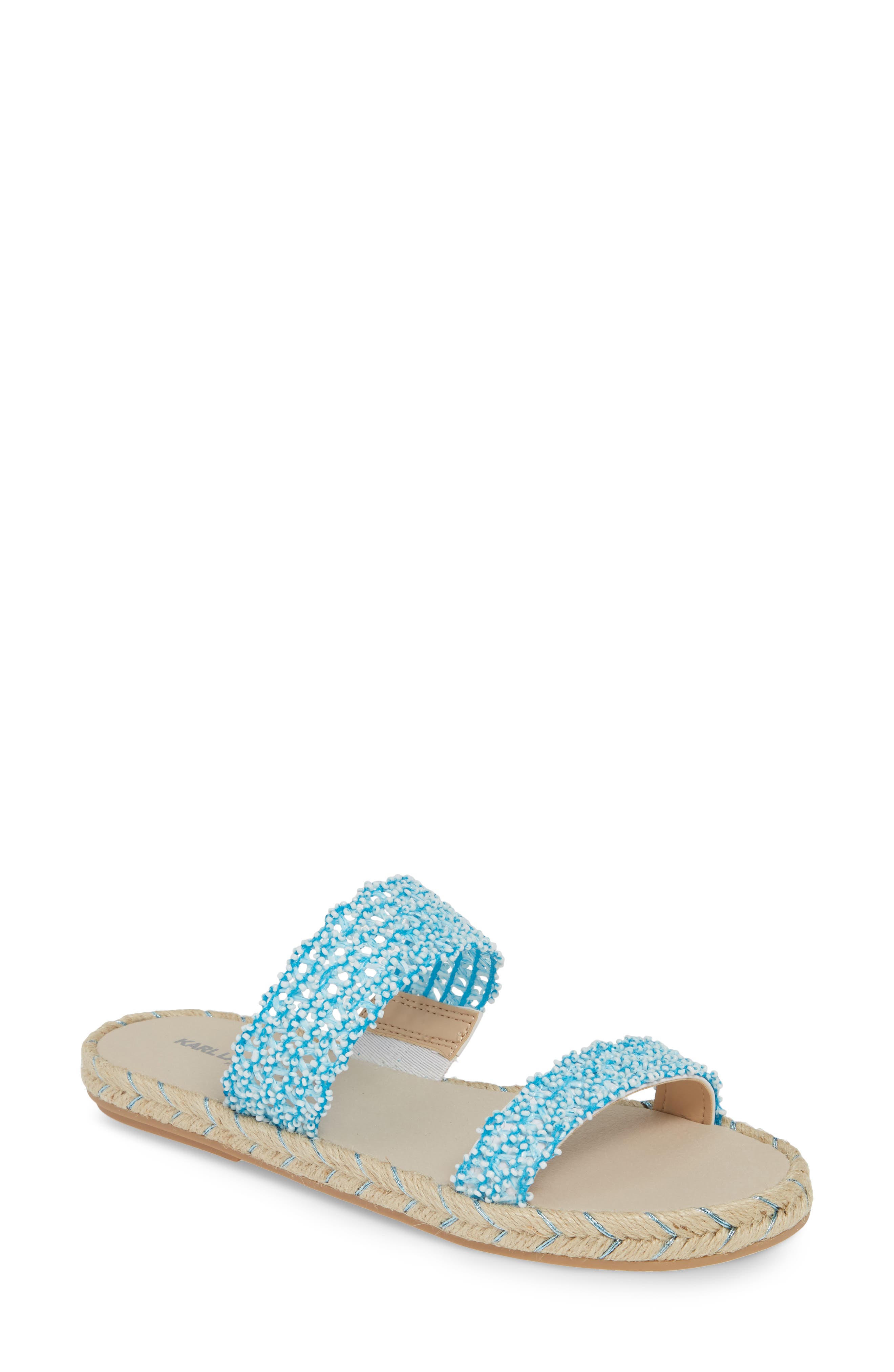 Karl Lagerfeld Paris Nita Slide Sandal- Blue