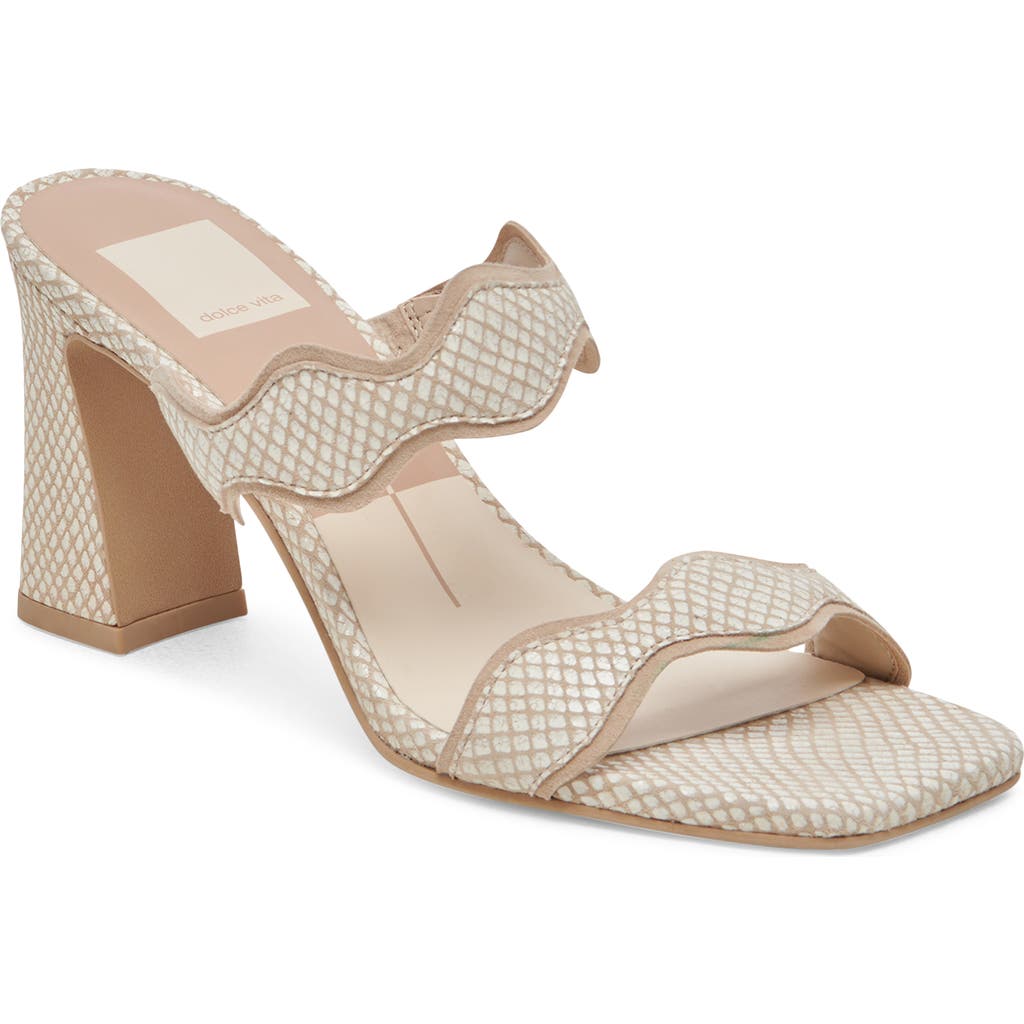 Dolce Vita Ilva Slide Sandal In White/natural Leather