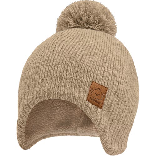 Keababies Kids'  Muff Knitted Beanie In Brown