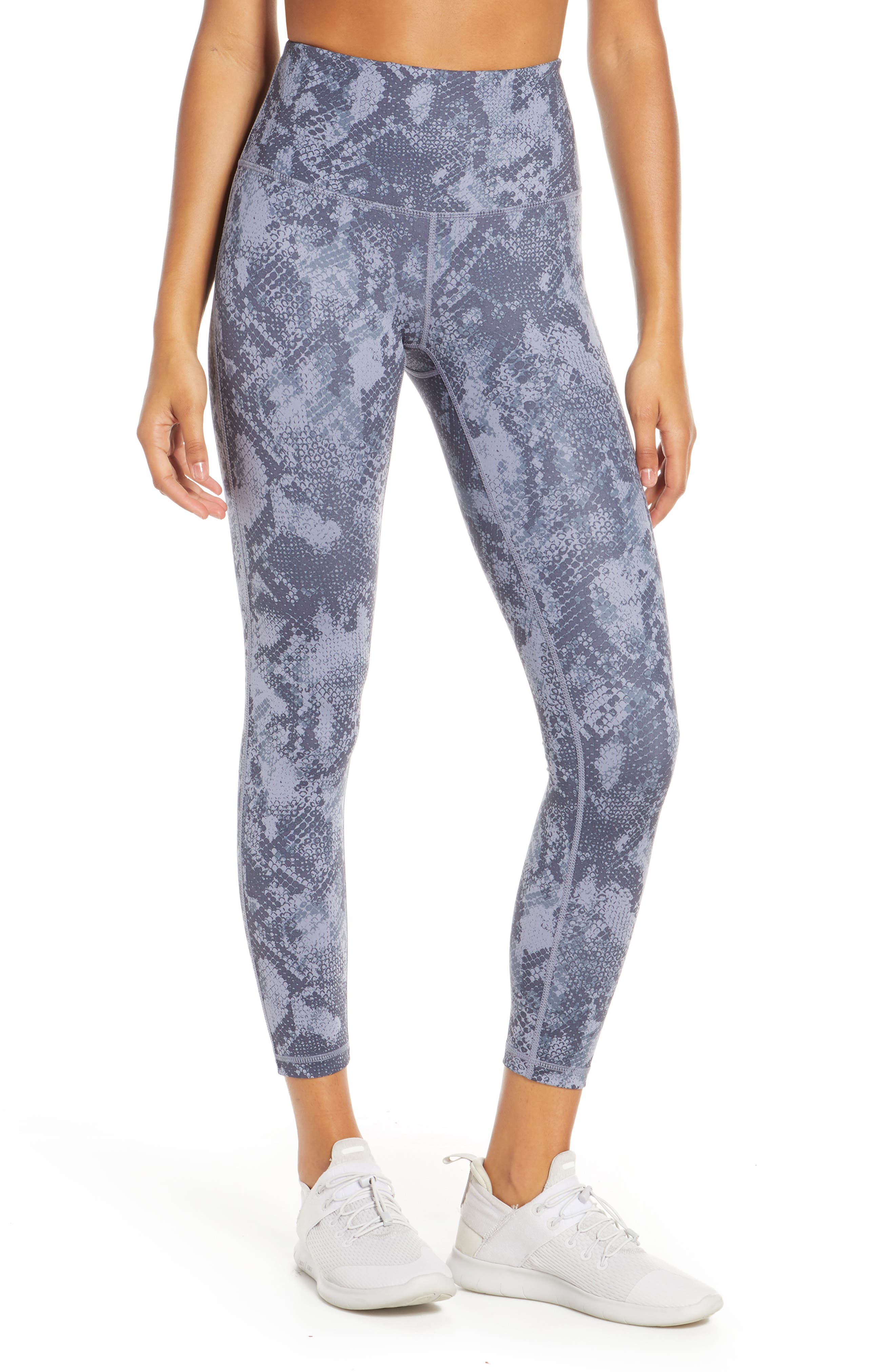 ZELLA Studio Lite High Waist 7/8 Leggings, Main, color, BLUE GRANITE EDEN PRINT
