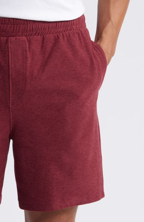 Shop Beyond Yoga Take It Easy Sweat Shorts In Burgundy Pop Heather