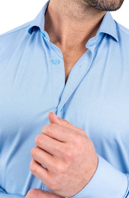 Maceoo Einstein Stretchblotter Light Blue Button-up Shirt In Blue