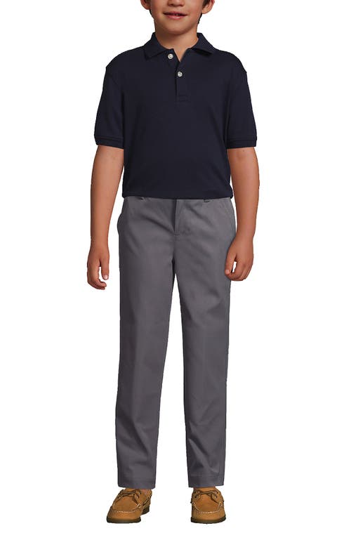 Lands' End School Uniform Kids Short Sleeve Interlock Polo Shirt In Classic Navy