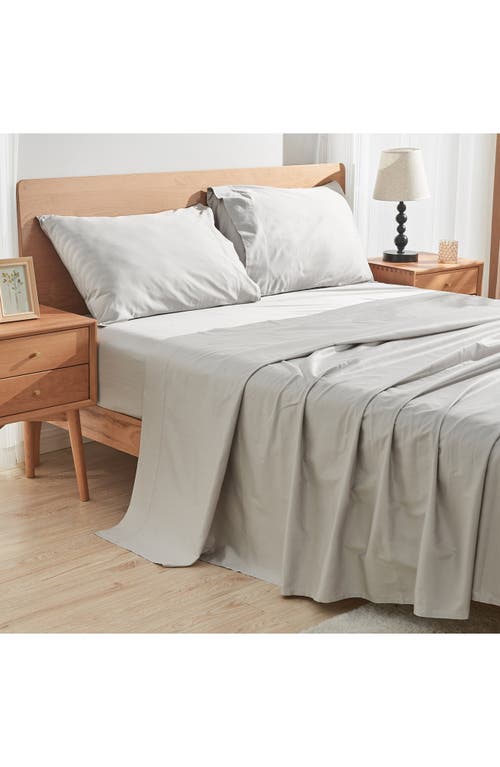 Sijo 400 Thread Luxesoft Organic Cotton Sateen Sheet Set In Dove