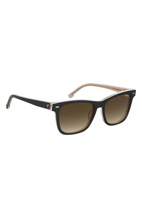 Shop Carrera Eyewear 54mm Gradient Rectangular Sunglasses In Black Beige/ Brown Gradient