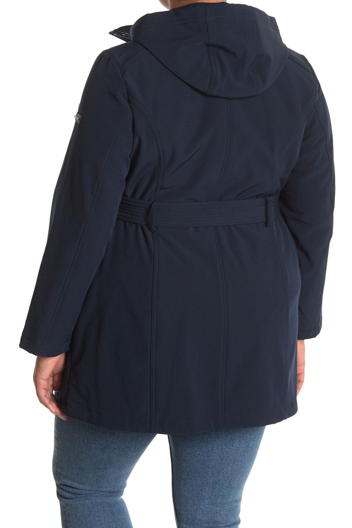 Dkny Quilted Shell Hooded Down Coat In Anthracite