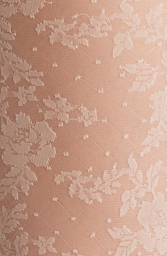 Shop Oroblu Lace Tights In Cosmetic