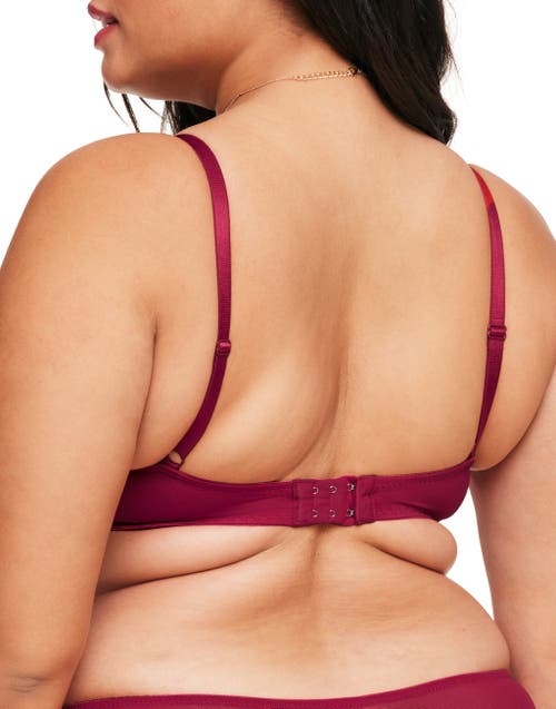 Shop Adore Me Rubie Push Up Demi Bra In Dark Red