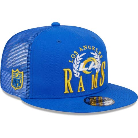 New Era Los Angeles Rams Crest 9FIFTY Mens Snapback Hat White Blue 60310305  – Shoe Palace