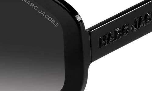 Marc Jacobs 53mm Gradient Round Sunglasses In Black/grey Shaded