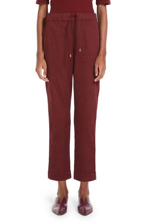 Acanto Drawstring Ankle Pants in Brick Red