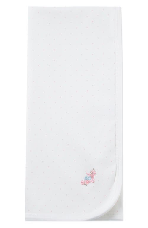 Shop Little Me Floral Dot Cotton Blanket In Ivory