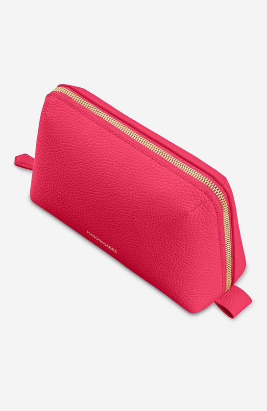 Maison De Sabre Maison De Sabré Leather Tech Pouch In Shibuya Fuchsia