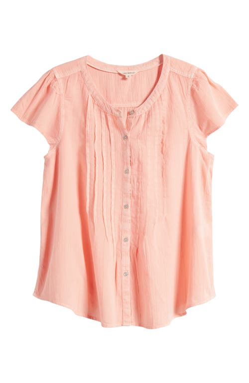 Lucky Brand Pintuck Cotton Peasant Blouse at Nordstrom,