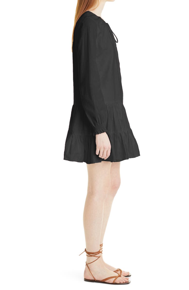 Nicole Miller Long Sleeve Ramie & Linen Dress, Alternate, color, 