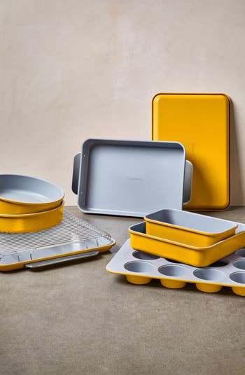 Caraway Non-Toxic Ceramic Non-Stick Cookware 7-Piece Set - Marigold