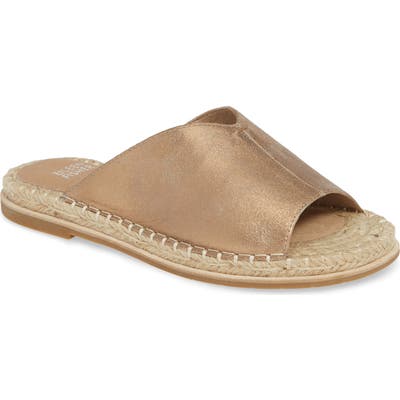 Eileen Fisher Milly Espadrille Slide Sandal- Metallic